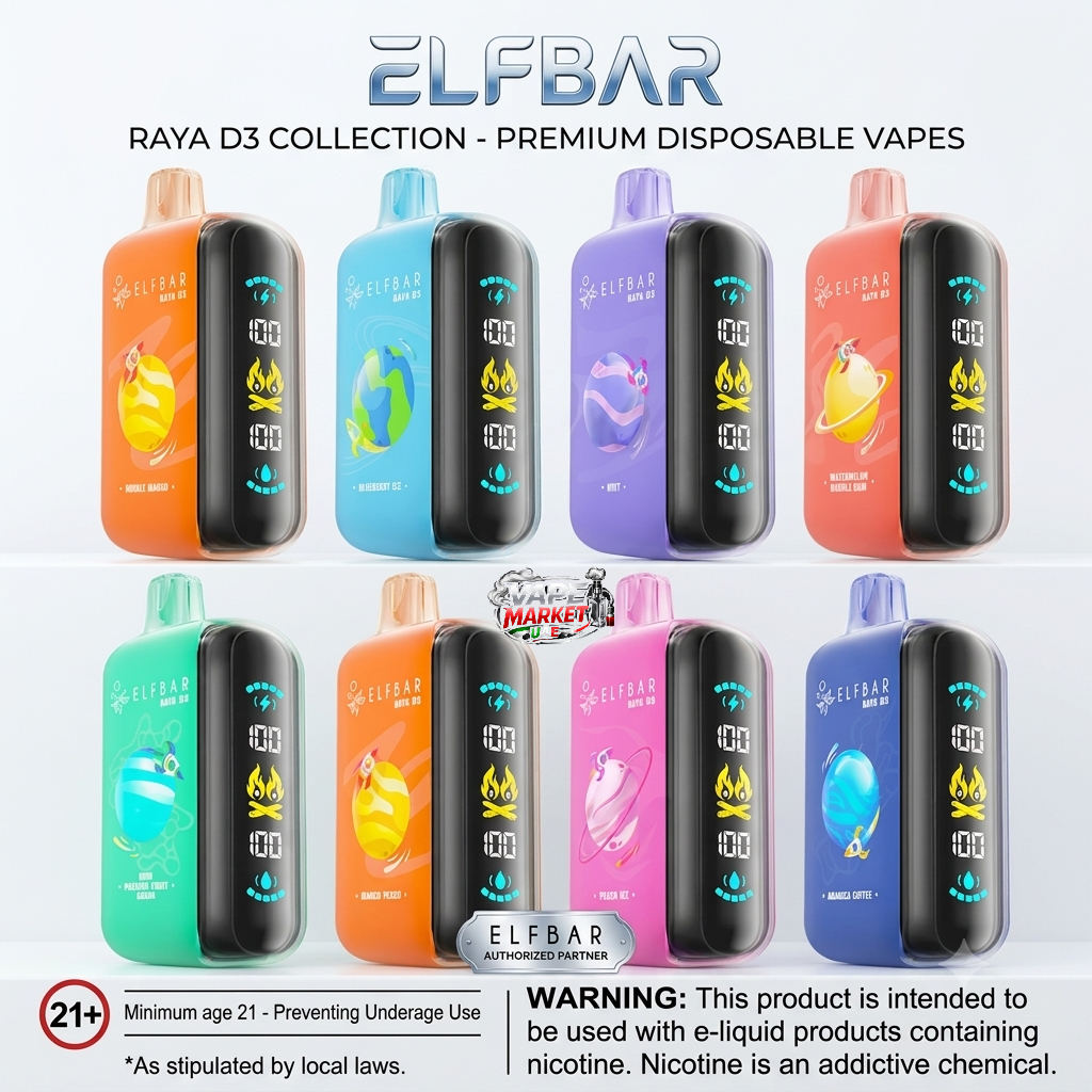 ELF Bar RAYA D3 25000 Puffs Disposable Vape 5% in Dubai