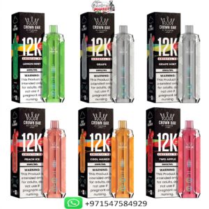 Al Fakher Crown Bar Crystal V2 12000 Puffs Disposable Vape in Dubai UAE